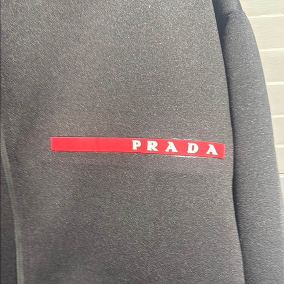 Prada Men's Black Jacket with Red Detail - Picture 3 of 11